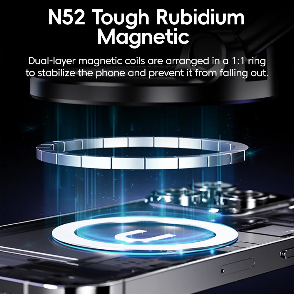 360 Degree Rotating Vacuum Suction Cup Magnetic Phone Holder Foldable Portable Car Desktop Holder
